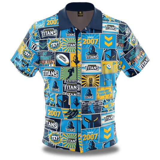 NRL Titans Fanatic Button-Up Shirt