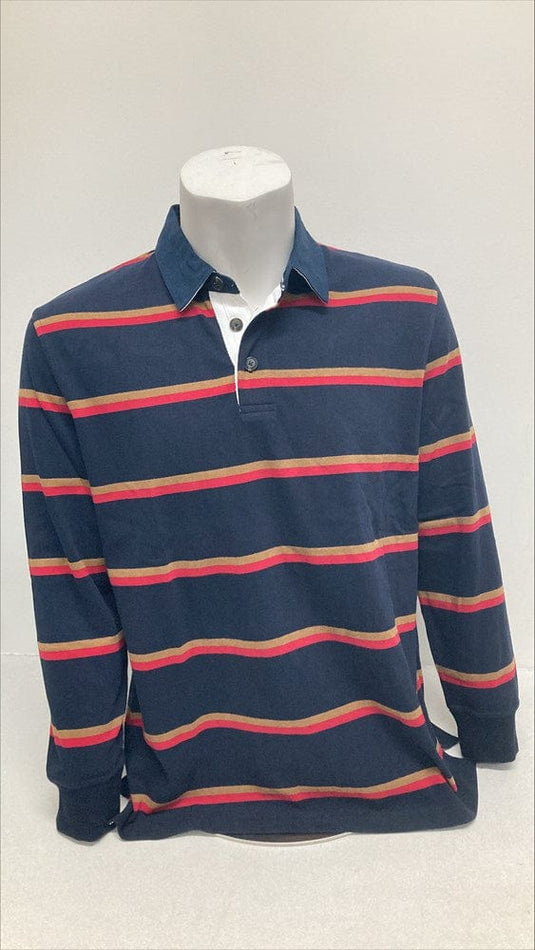 Back Bay Mens Cotton Poly Rugby Jumper