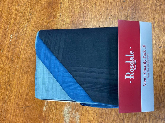 Rosdale Plain Handkerchiefs Quality Pack (10)