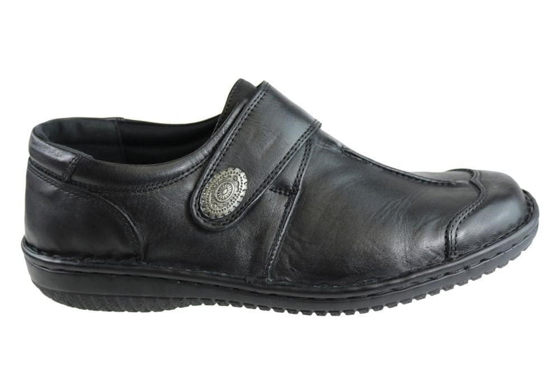 Load image into Gallery viewer, Cabello Comfort Womens Leather Adjustable Wide Fit Shoes
