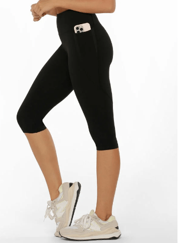 Lorna Jane Womens Amy Phone Pocket 3/4 Tech Leggings