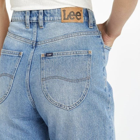 Lee Womens Hourgrass High Straight Virtue Blue Jeans