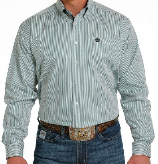 Cinch Mens Stripe Tencel Button-Down Western Shirt