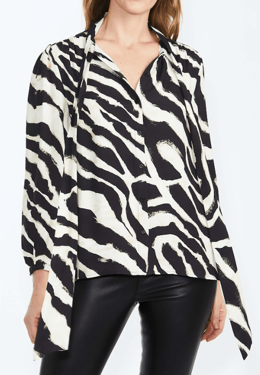 Pingpong Womens Zebra Print Blouse