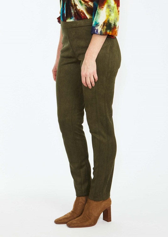 Ping Pong Womens Faux Suede Leggings - Khaki