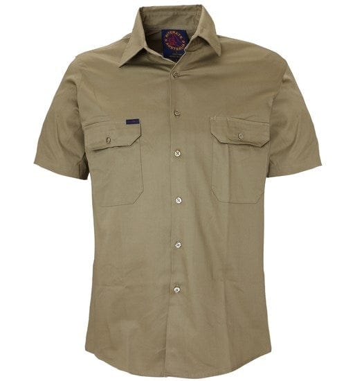 Ritemate Mens Open Front Short Sleeve Shirt