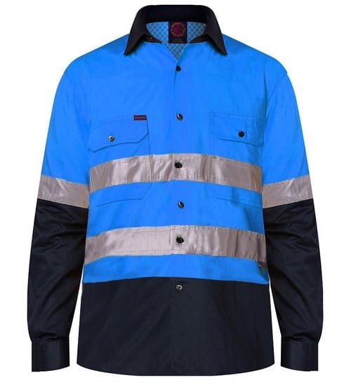 Ritemate Mens Vented Open Front 3M Tape L/S Shirt