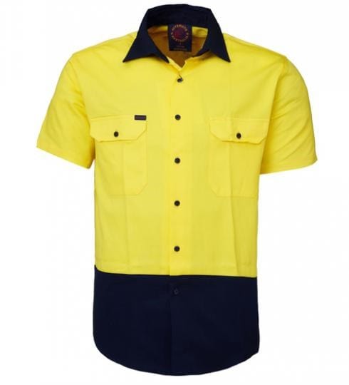 Ritemate Mens Vented Open Front L/W S/S