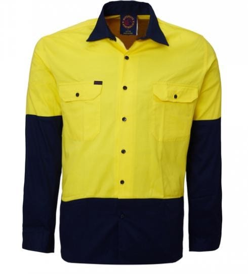 Ritemate Mens Vented Open Front L/W L/S
