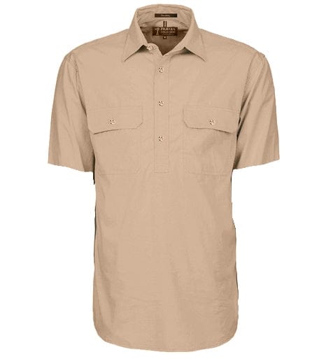 Ritemate Mens Pilbara Closed Front Short Sleeve Shirt