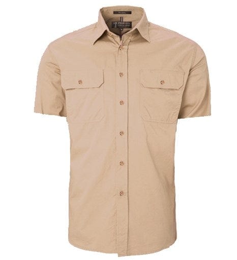 Ritemate Mens Pilbara Open Front S/S Shirt