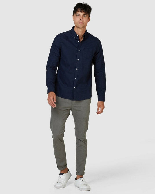 Superdry Mens Classic University Oxford Shirt - Navy