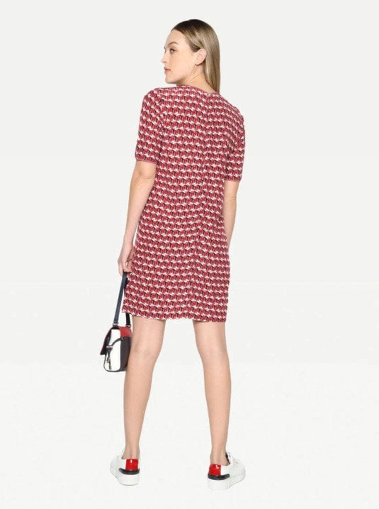 Tommy Hilfiger Womens Short Sleeve Shift Knee Dress