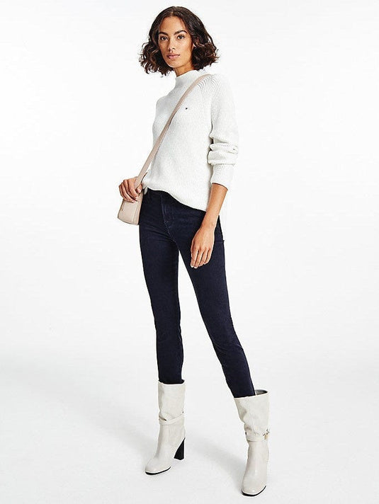 Tommy Hilfiger Womens Hayana Mock-NK Sweater