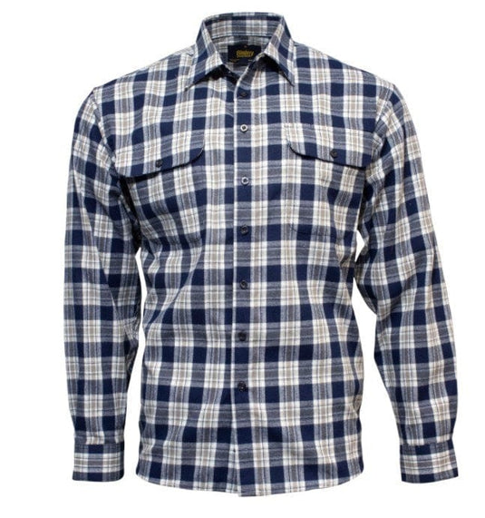 Bisley Mens Brushed Cotton Shirt - Navy