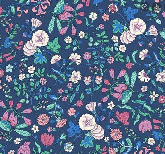 Liberty Fabrics Flower Show Midnight