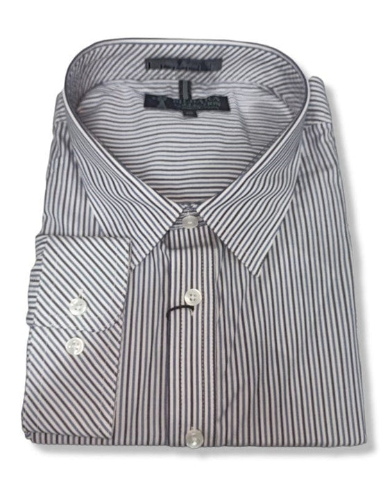 Pilbara Mens Stripe Dual Pocket Long Sleeve Shirt