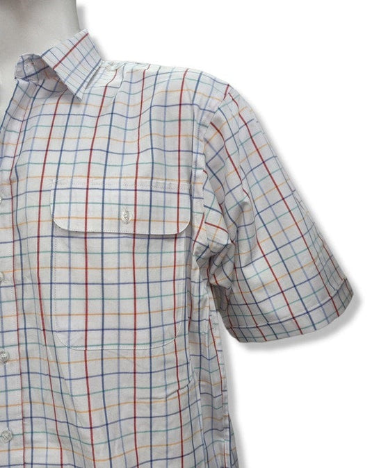 Bisley Mens White Check Shirt