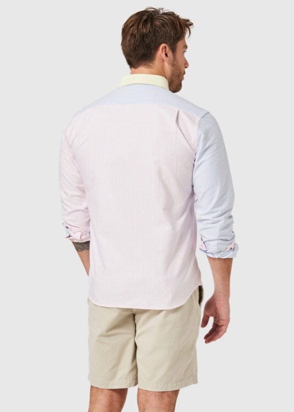 Load image into Gallery viewer, Mens  Blazer Ray Long Sleeve Oxford Panel Shirt
