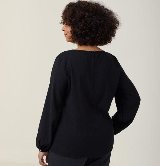 NNT Womens Heavy Stretch Georgette Long Sleeve Blouse