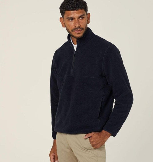 NNT Mens Polar Fleece Zip Neck Pullover