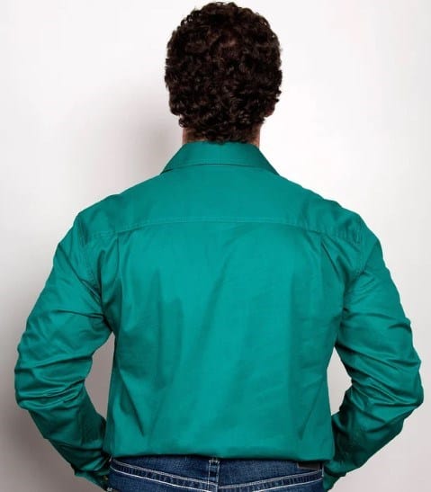 Just Country Mens Cameron 1/2 Button-Dark Green