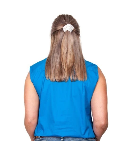 Just Country Womens Kerry 1/2 Button Sleeveless-Blue Jewel