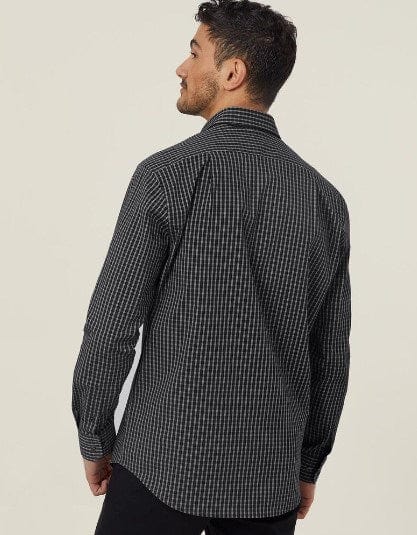 NNT Mens Fine Check Avignon Long Sleeve Shirt Classic Fit