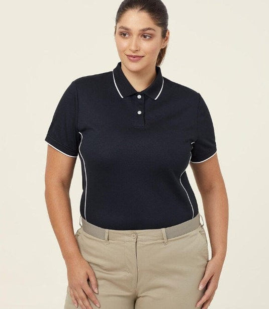 NNT Womens Antibacterial Polyface Short Sleeve Tipped Polo