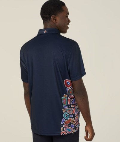 NNT Mens Water Dreaming Indigenous Print Polo
