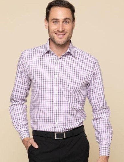 Gloweave Mens Bourke Oxford Check Long Sleeve Shirt