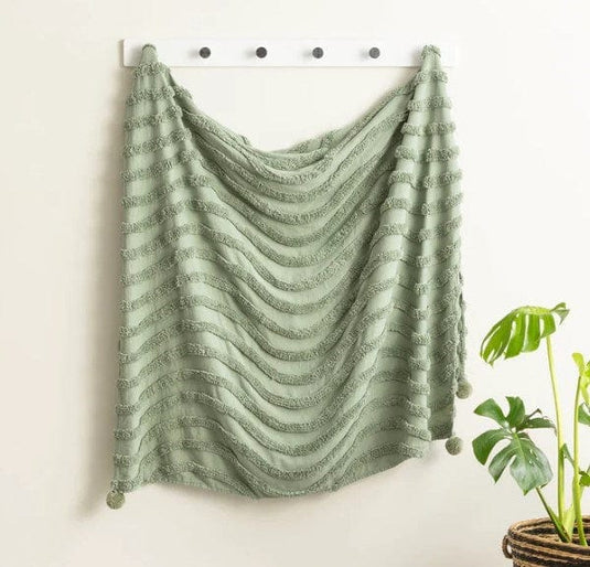 Renee Taylor Wave Cotton Tufted Throw