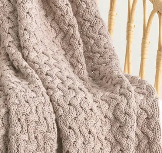 Renee Taylor Lenni Cotton Knitted Throw