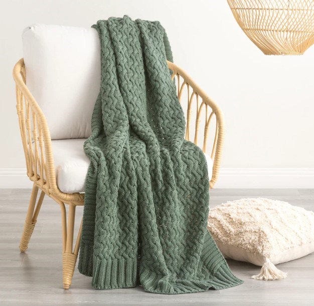 Load image into Gallery viewer, Renee Taylor Lenni Cotton Knitted Throw
