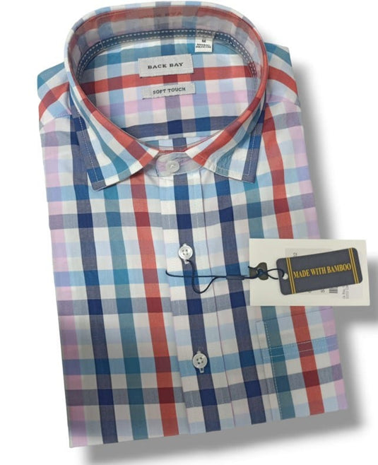 Back Bay Mens Bambo Poly Soft Touch CH Short Sleeve