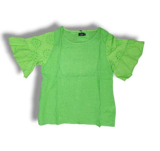 E.Talia Womens Flutter Sleeve Top