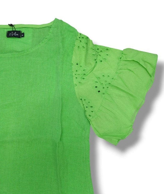 E.Talia Womens Flutter Sleeve Top