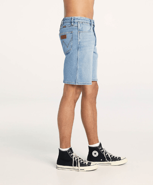 Wrangler Mens Classic Straight Short Washed Stone