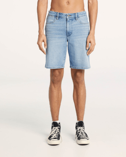 Wrangler Mens Classic Straight Short Washed Stone