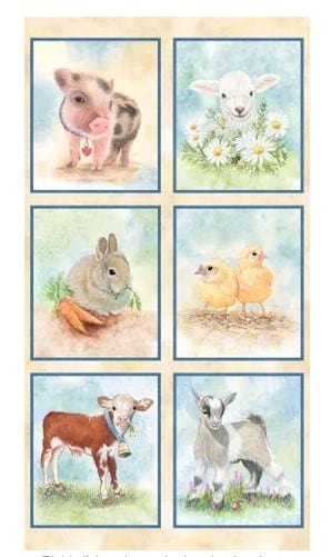 P&B Textiles Barnyard Babies Panel