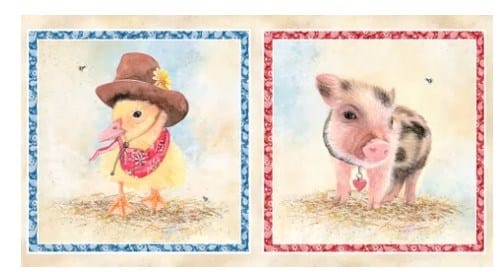 P&B Textiles Barnyard Babies Panel