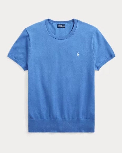Ralph Lauren Womens Cotton-Blend Short-Sleeve Jumper