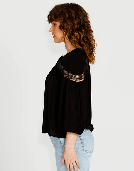 Sass Rava Boho 3/4 Sleeve Top