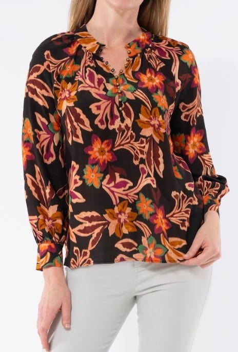 Load image into Gallery viewer, Jump Womens Spice Floral Top
