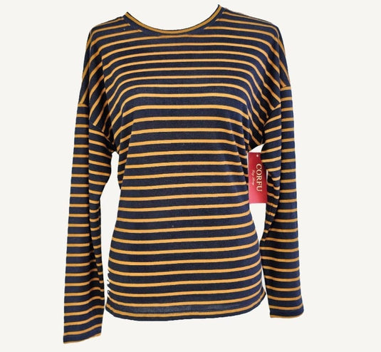 Corfu Womens Medium Yarn Dyed Stripe
