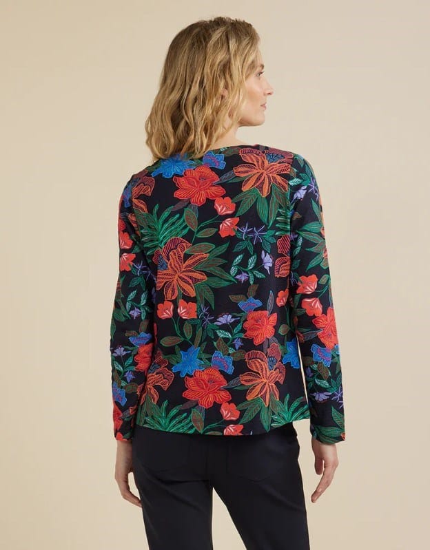 Load image into Gallery viewer, Yarra Trail Womens Dark Floral Print Tee
