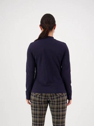 Vassalli Womens High Neck Top with Side Splits