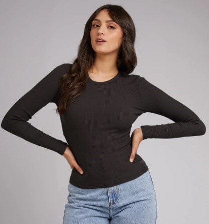 Allabouteve Womens Eve Rib Baby Long Sleeve Tee