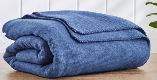 Bambi - Wool Twill Navy Blanket