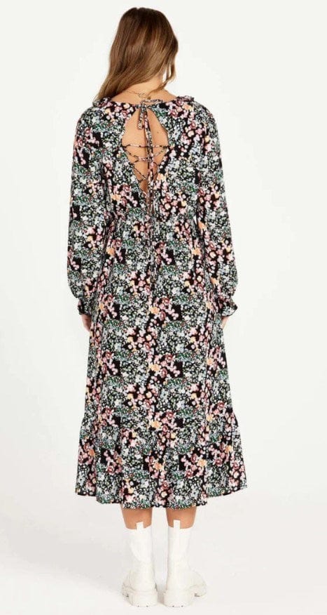 Sass Womens June Long Sleeve Midi Dress